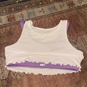 Set Active Double Layer Scallop Sports Bra